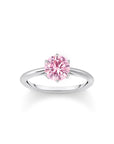 THOMAS SABO Ring with pink zirconia in brilliant cut
