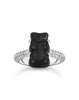 THOMAS SABO Ring with black Goldbear and zirconia