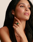 THOMAS SABO Ring with Green Zirconia Stone
