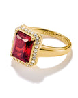 THOMAS SABO Ring with Red Octagon Stone