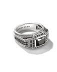 THOMAS SABO Signet Ring with Onyx and Black Stones