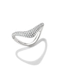 Ring with zirconia in wave shape