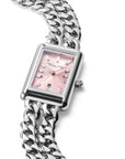 THOMAS SABO Ladies Rectangular Silver Watch with Pink Dial