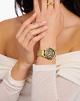 THOMAS SABO Women's Gold watch with 33 mm, dragonflies & zirconia