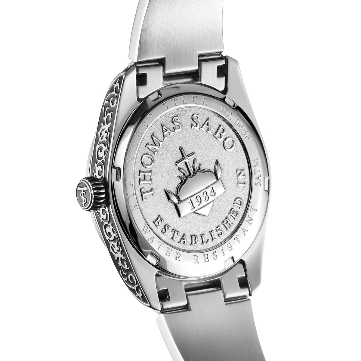 Women's Western-Style Watch with Red Tiger's Eye, Stainless Steel