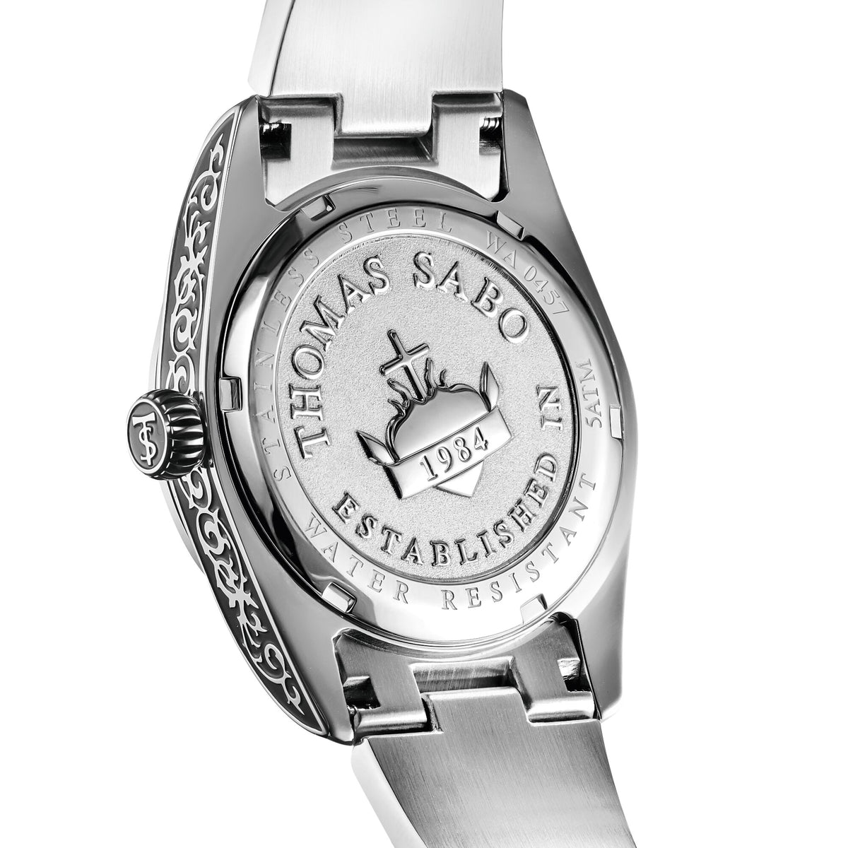 Women's Western-Style Watch with Onyx, Stainless Steel
