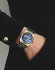 Women's Moon and Stars Watch with Black Dial