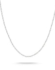Silver-Plated Charm Club Anchor Chain Necklace