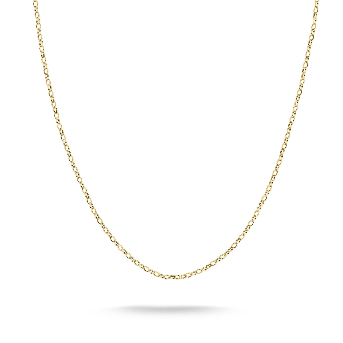 Gold-Tone Stainless Steel Charm Club Anchor Chain Necklace