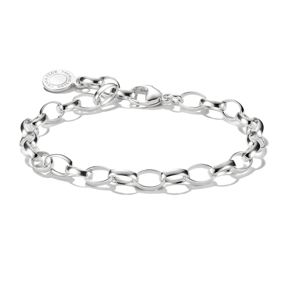 Silver-Plated Charm Club Bracelet