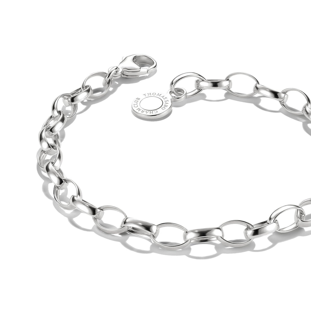 Silver-Plated Charm Club Bracelet
