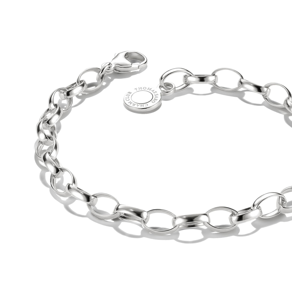 Silver-Plated Charm Club Bracelet