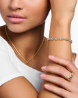 Silver-Plated Charm Club Bracelet