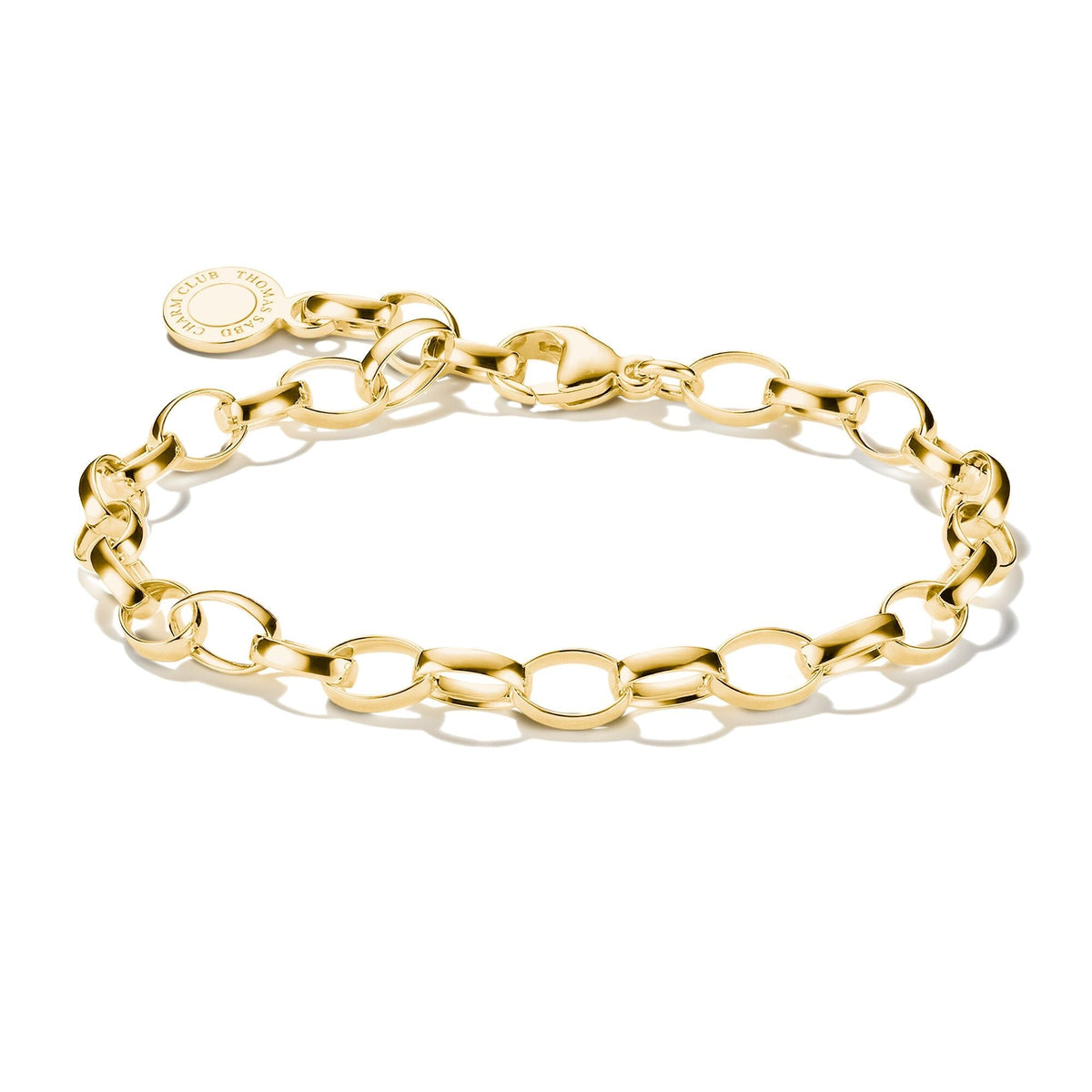 Gold-Tone Stainless Steel Charm Club Bracelet