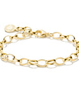 Gold-Tone Stainless Steel Charm Club Bracelet