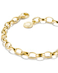Gold-Tone Stainless Steel Charm Club Bracelet