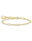 THOMAS SABO Charm Bracelet with Cold Enamel Gold Plated
