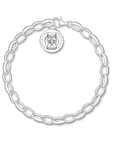 THOMAS SABO Charm bracelet with goldbears logo ring