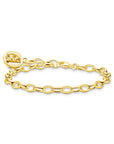 THOMAS SABO Charm bracelet with goldbears logo ring