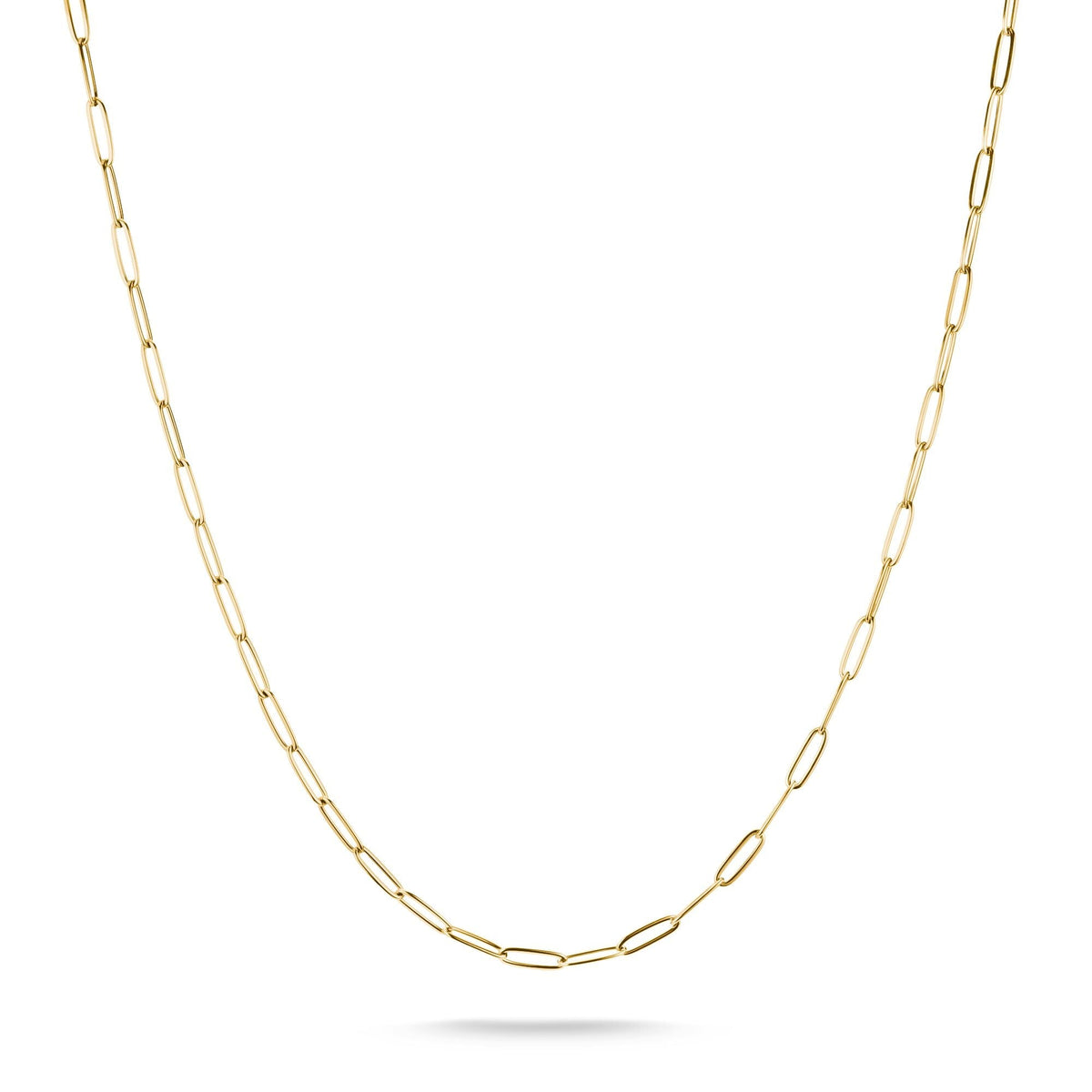 Gold-Tone Stainless Steel Charm Club Necklace