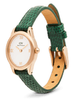 Daniel Wellington Ophelia Mini Green Lizard White Guilloché Rose Gold