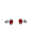 Daniel Wellington Audrey Earrings  Red Agathe Silver