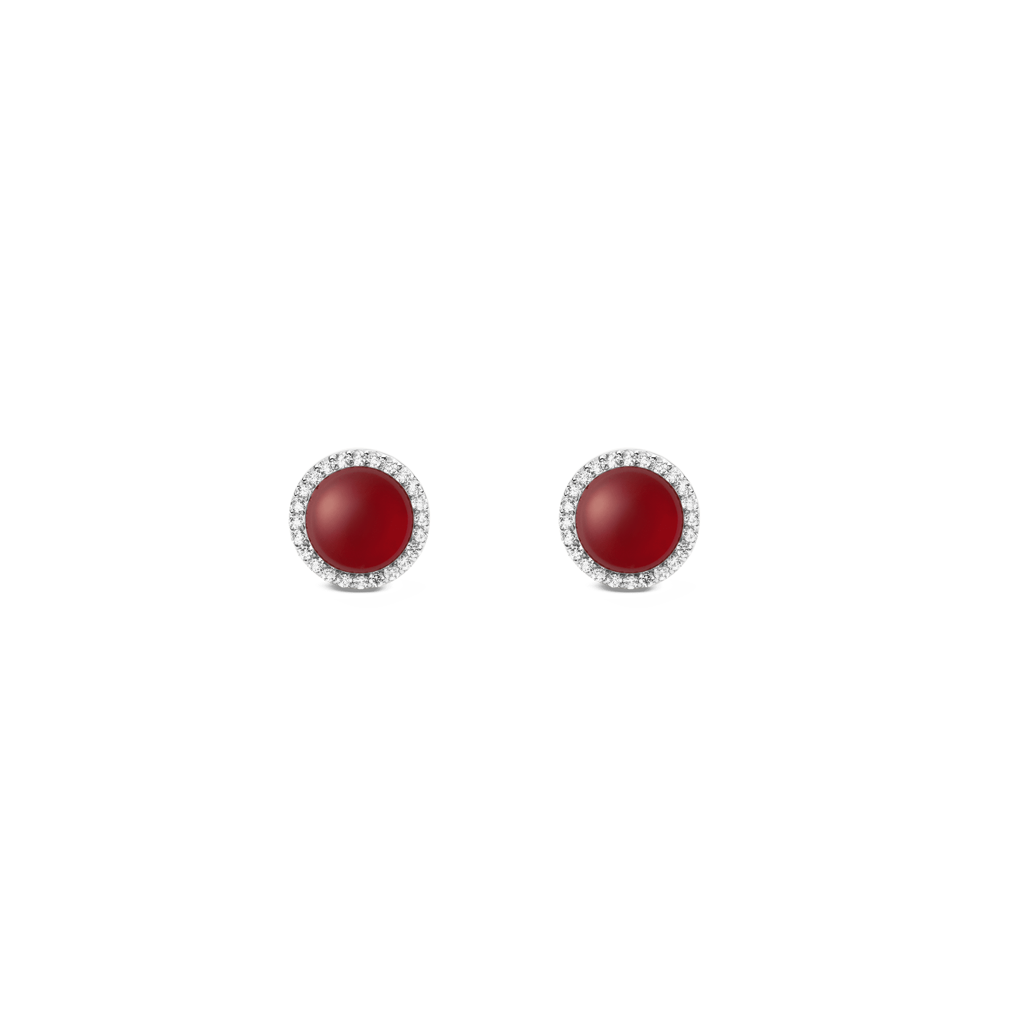 Daniel Wellington Audrey Earrings  Red Agathe Silver