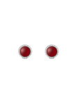 Daniel Wellington Audrey Earrings  Red Agathe Silver