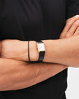 Daniel Wellington Bound 35x24 Black Croc Leather RG White Watch