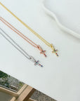 CALISTA CROSS NECKLACE - STERLING SILVER