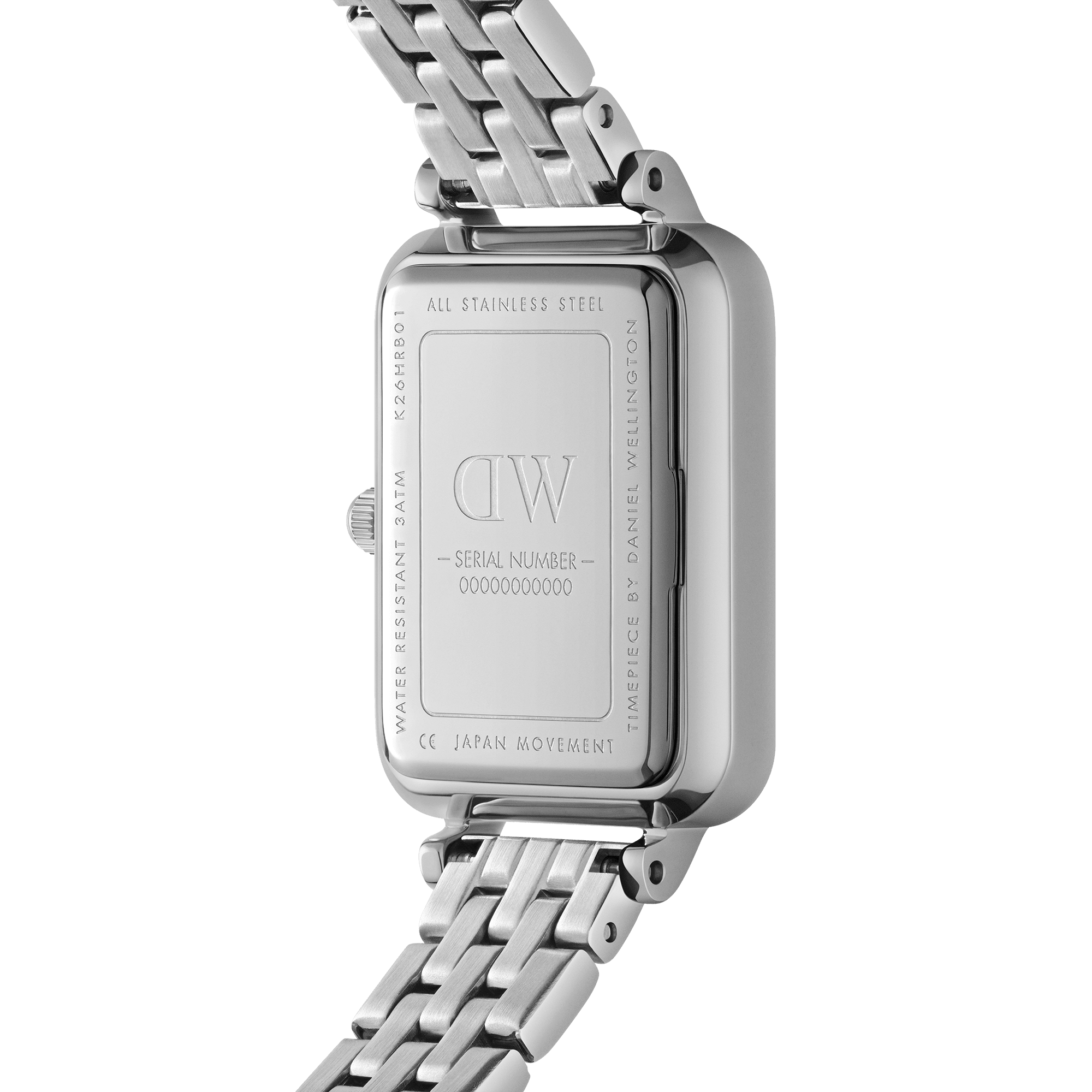Daniel Wellington Quadro Roman Numerals 20x26 5-Link S White Watch