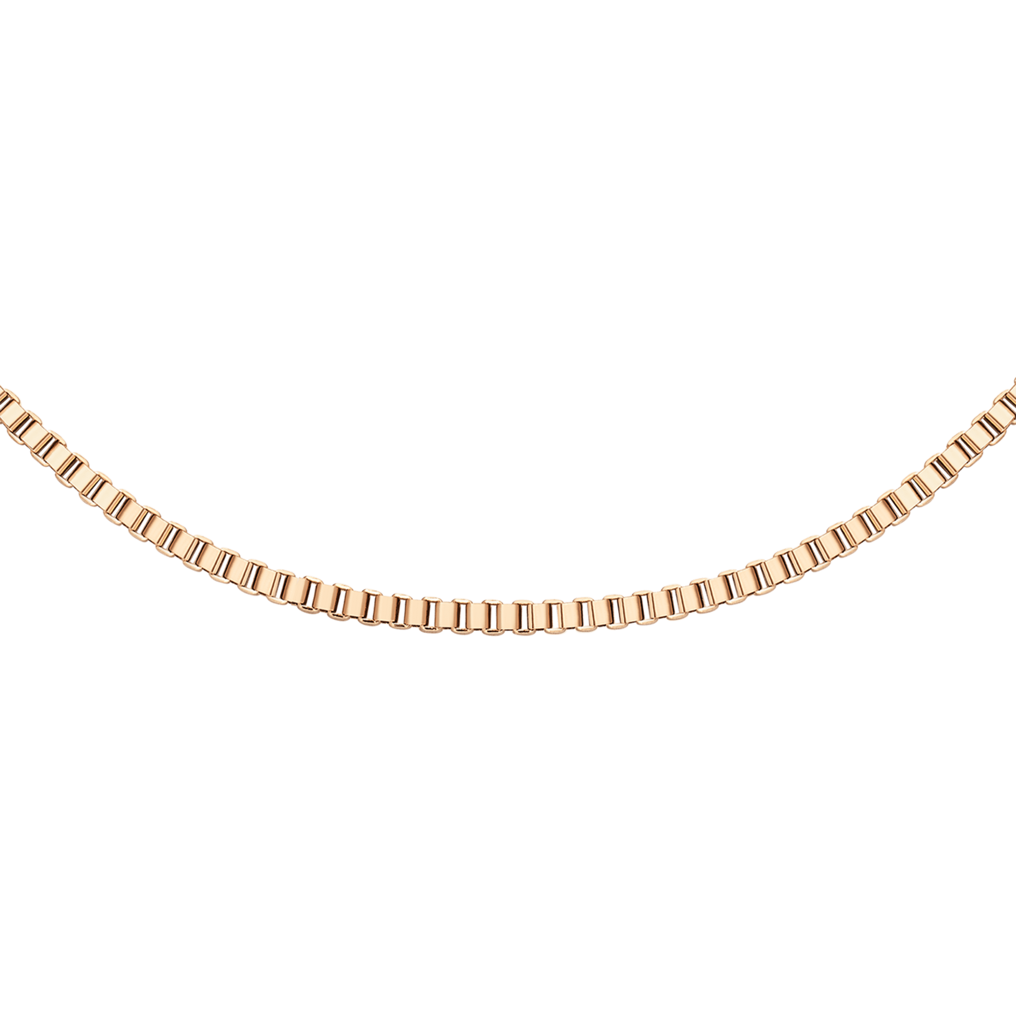 Daniel Wellington Elan Box Chain Necklace Short Rose Gold
