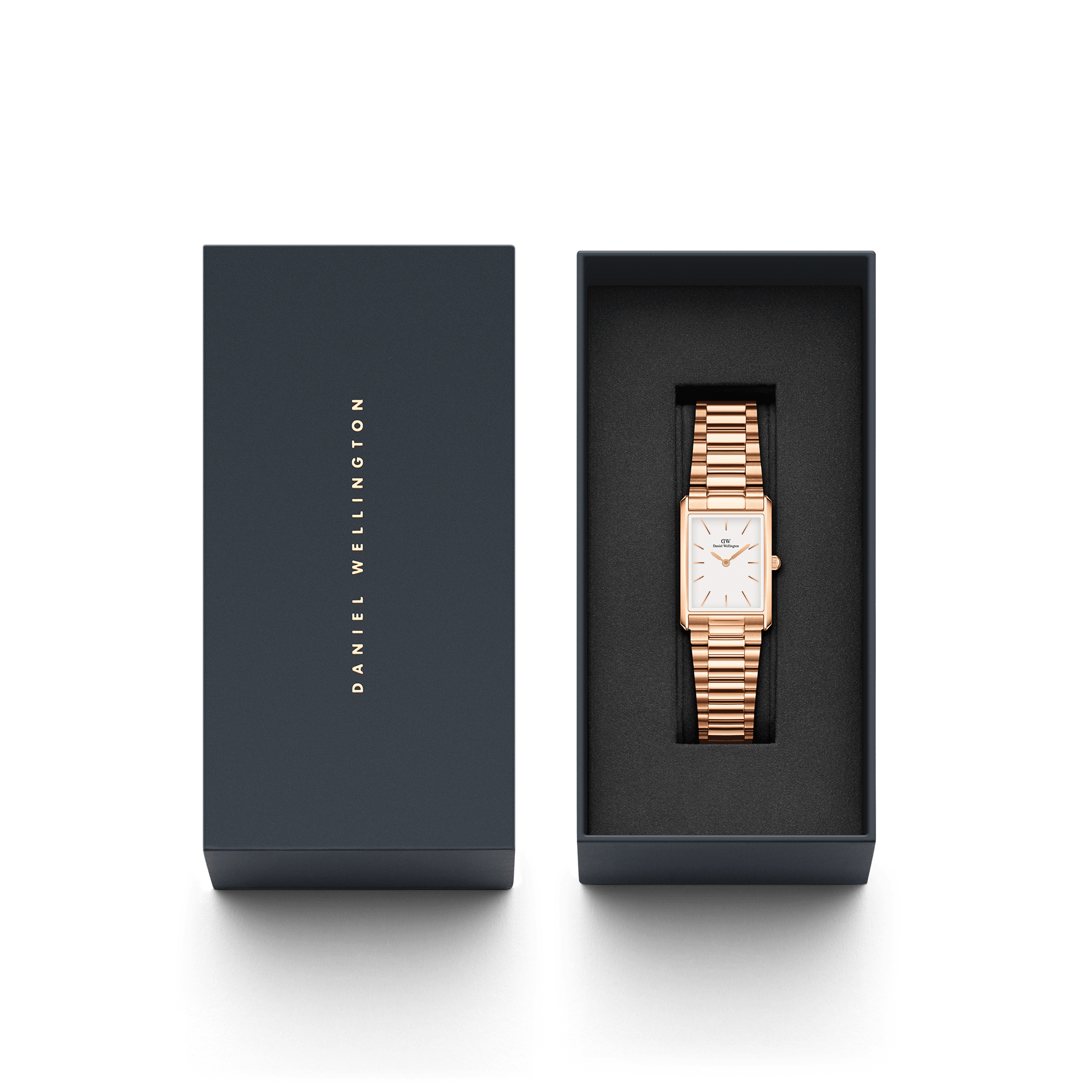 Daniel Wellington Bound 35x24 3-Link RG White Watch