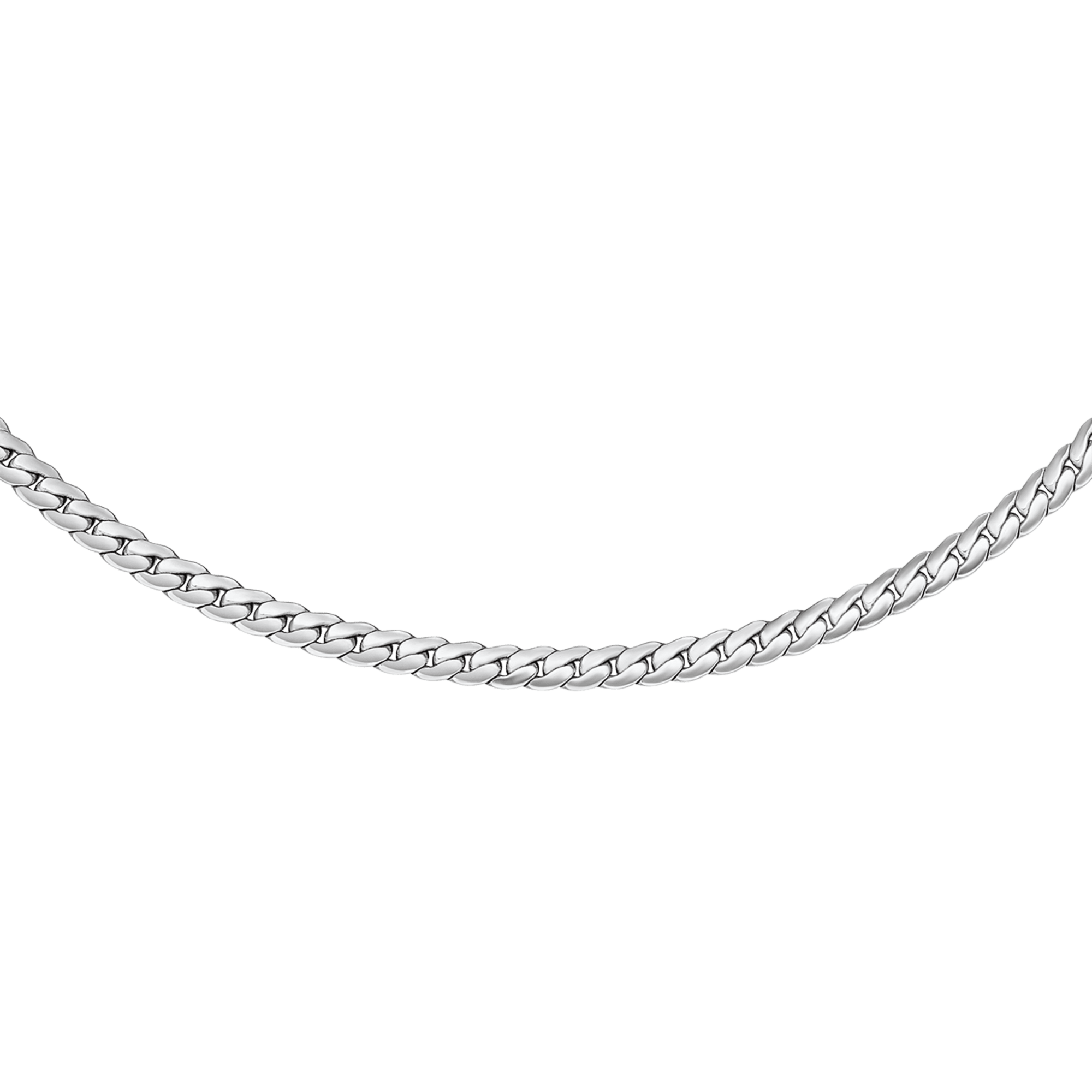 Daniel Wellington Elan Flat Chain Necklace Short Silver