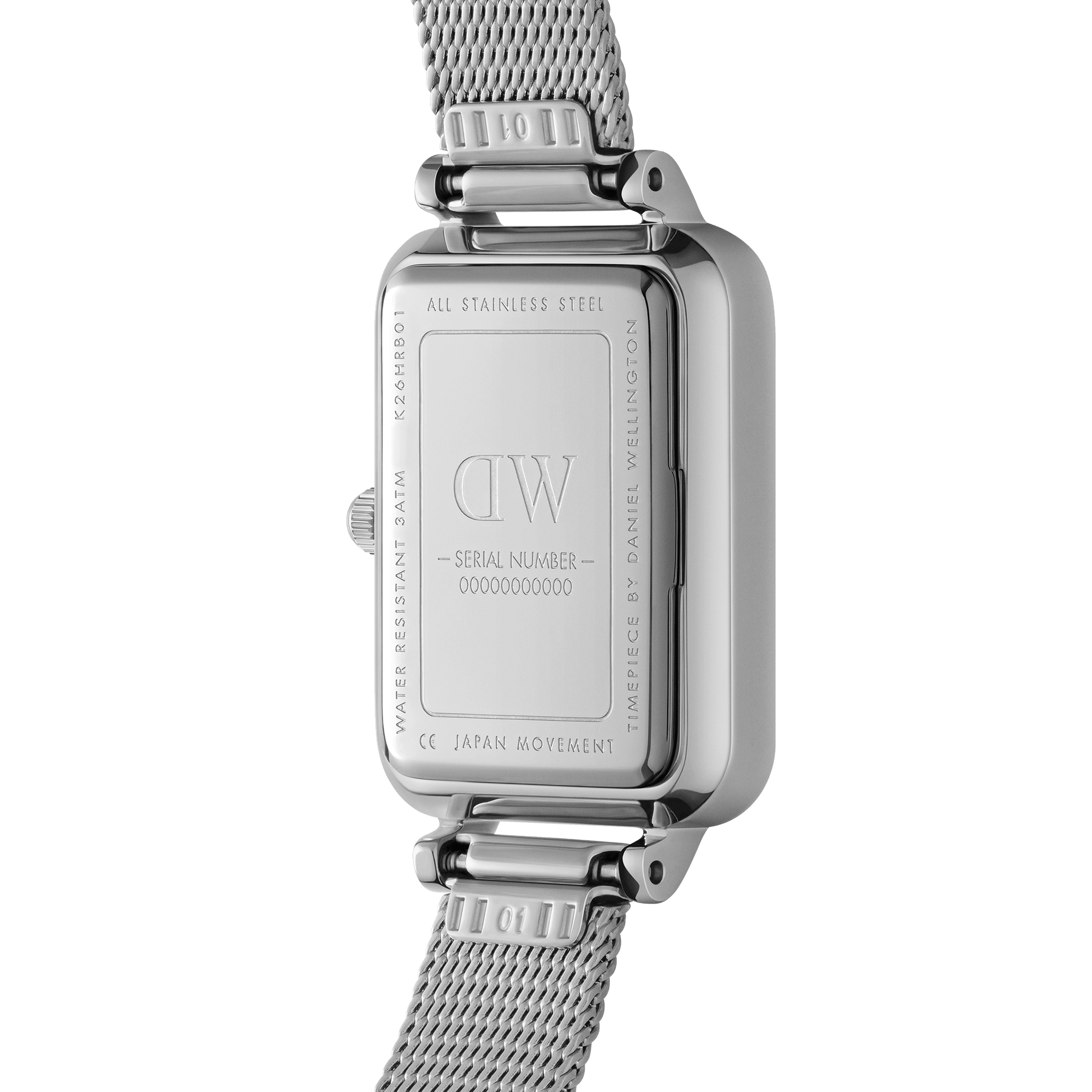 Daniel Wellington Quadro Roman Numerals 20x26 Sterling S White Watch
