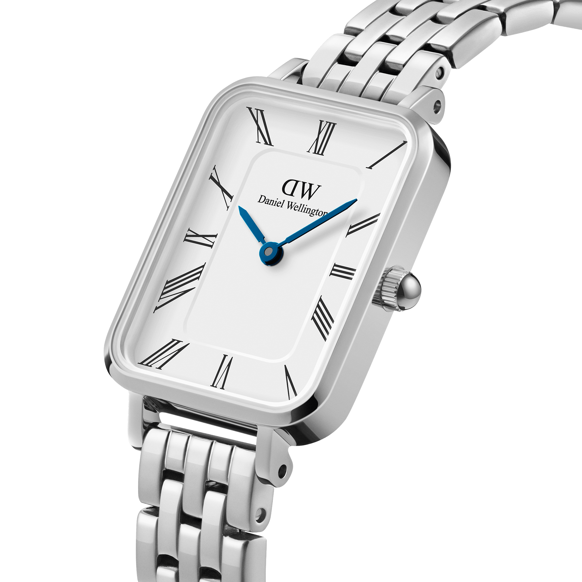 Daniel Wellington Quadro Roman Numerals 20x26 5-Link S White Watch