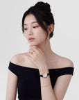 Daniel Wellington Ophelia Mini Black Lizard White Guilloché Rose Gold