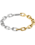 Daniel Wellington Contrast Link Bracelet Two Tone Gold