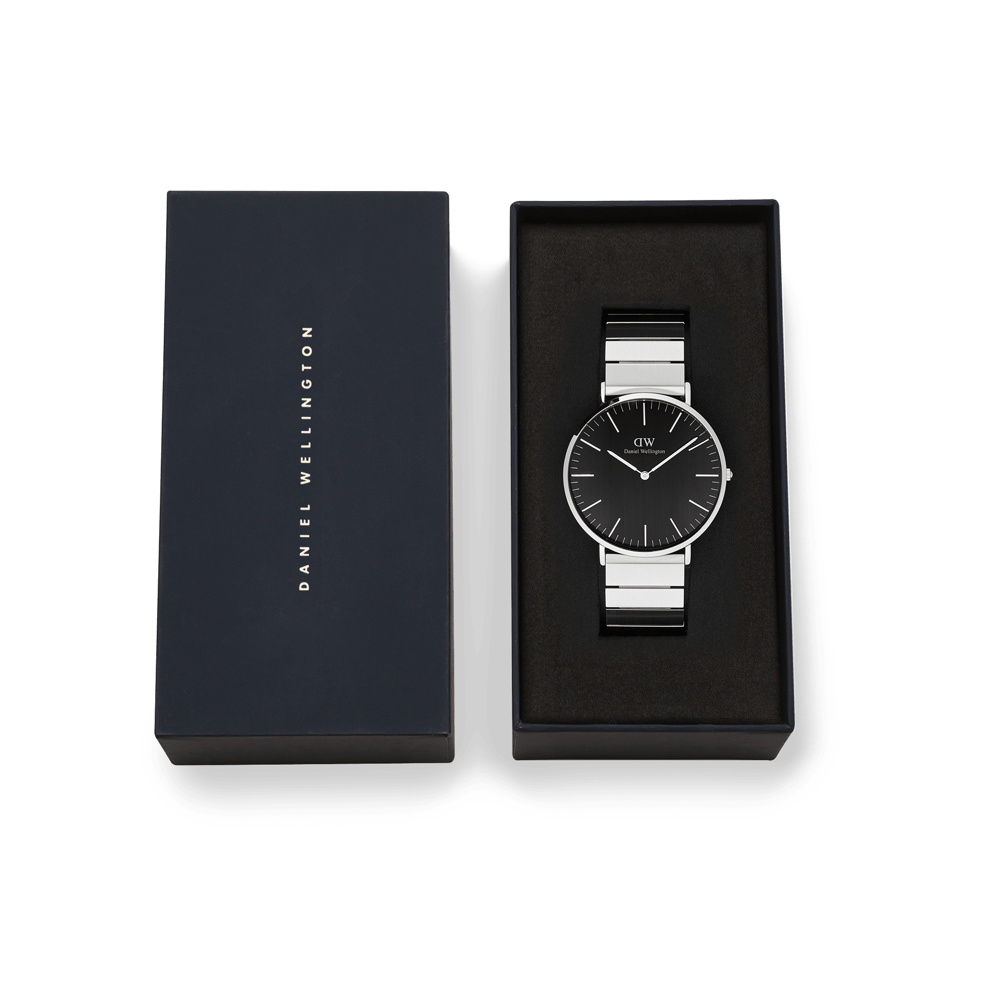 Daniel Wellington Classic Piano Link Onyx Silver Watch