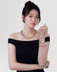 Daniel Wellington Contrast Link Necklace Two Tone Gold