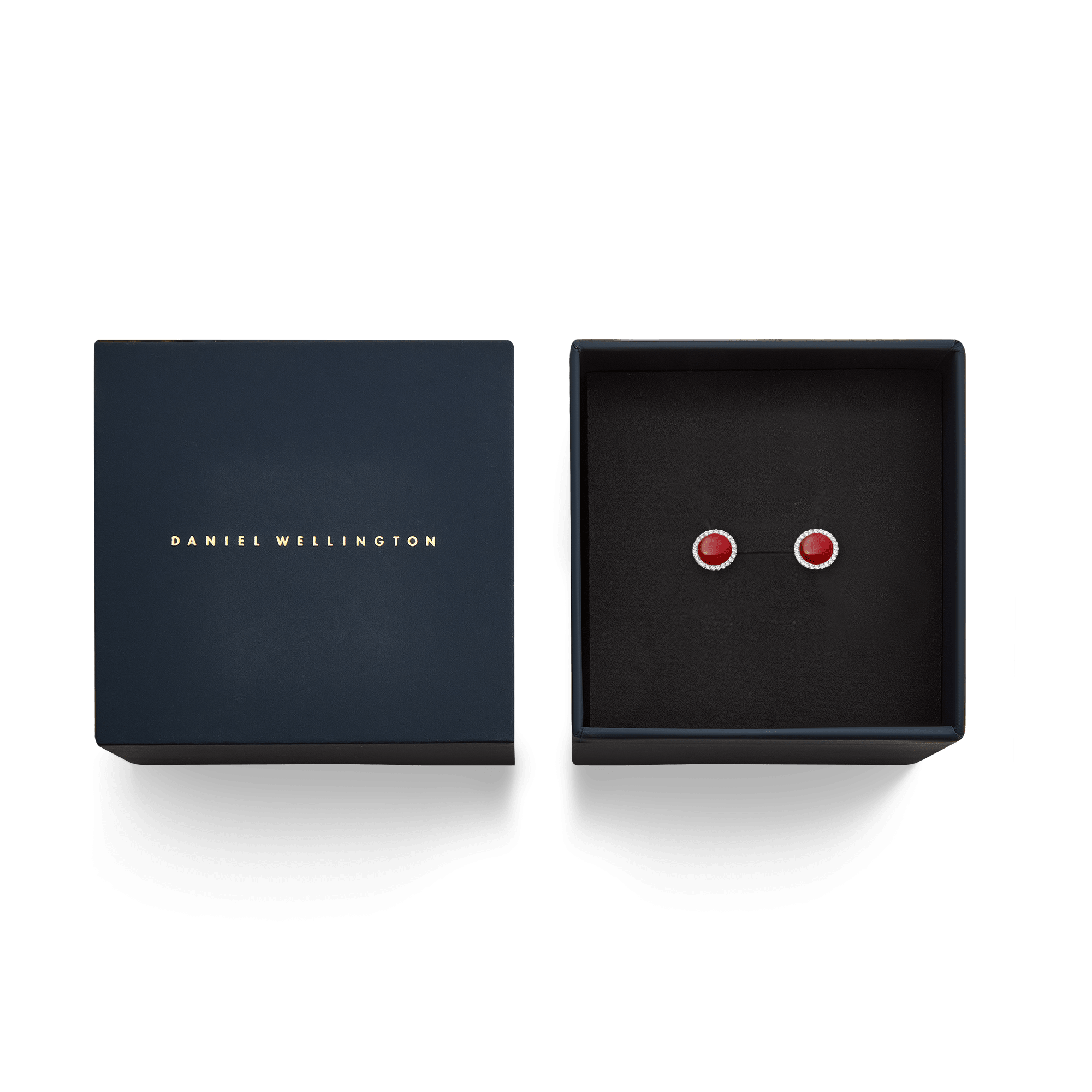 Daniel Wellington Audrey Earrings  Red Agathe Silver