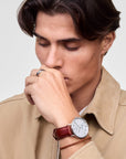 Daniel Wellington Daniel Braided Leather Bracelet St Mawes 2.8 Silver