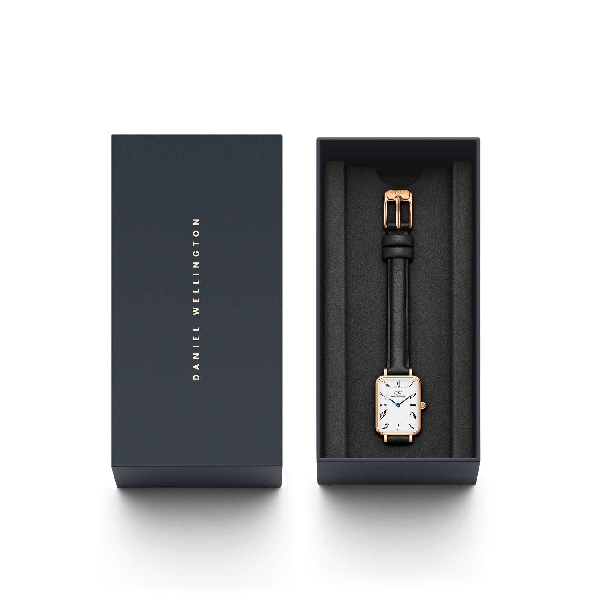 Daniel Wellington Quadro Roman Numerals 20x26 Sheffield RG White Watch