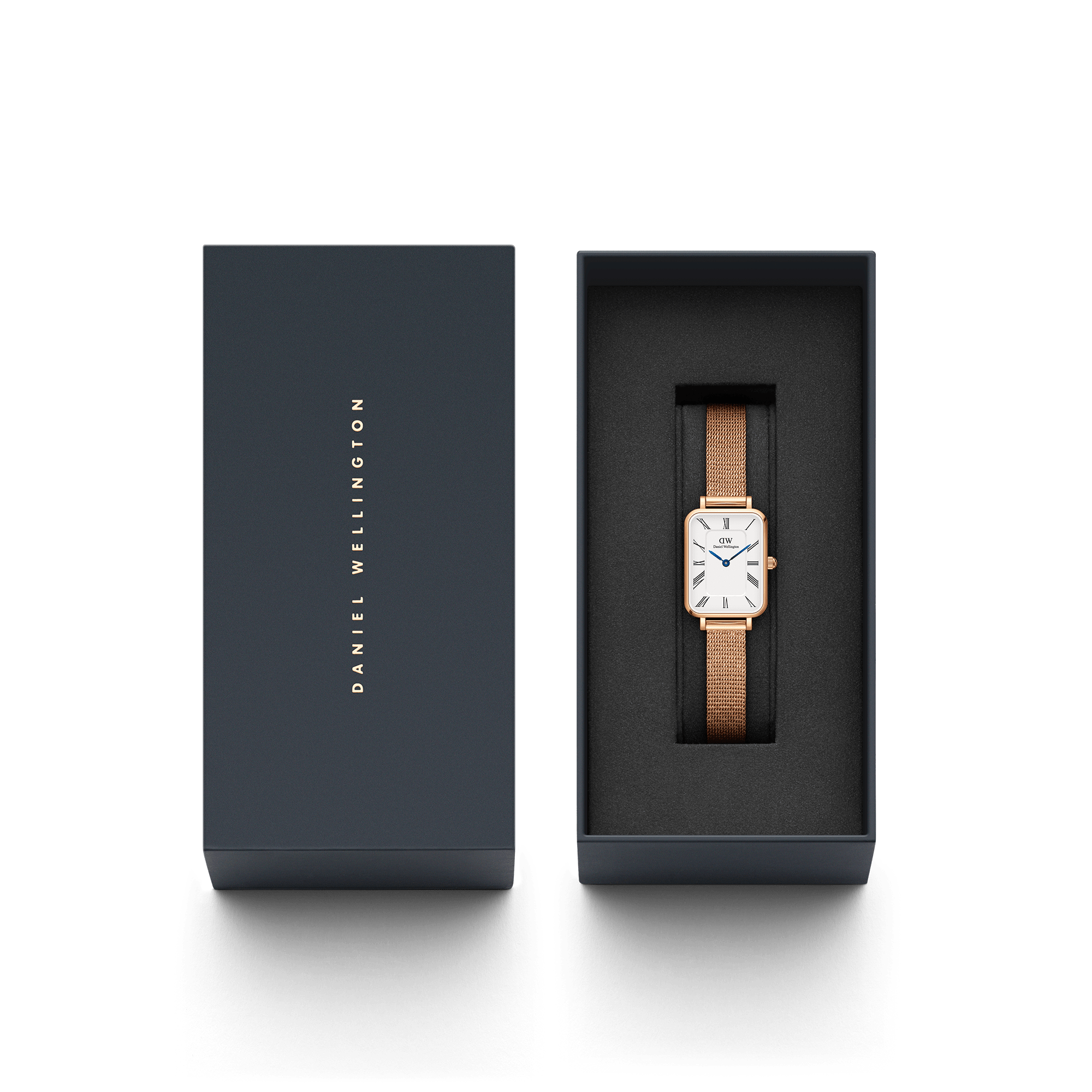 Daniel Wellington Quadro Roman Numerals 20x26 Melrose RG White Watch