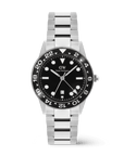 Daniel Wellington Iconic GMT Link Black Ceramic Bezel Silver