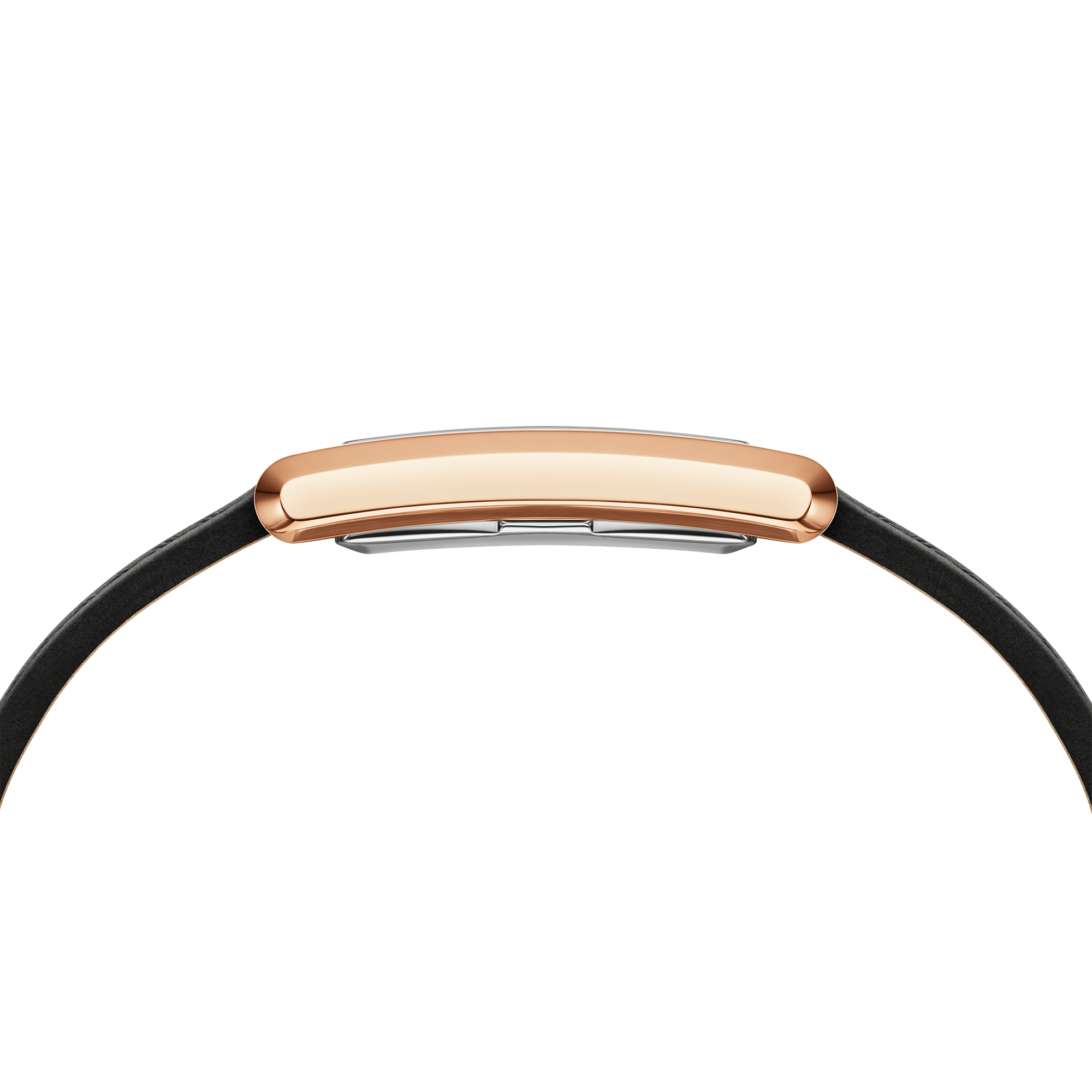 Daniel Wellington Bound 35x24 Black Croc Leather RG White Watch