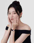 Daniel Wellington Bound Mini Black Lizard Rose Gold