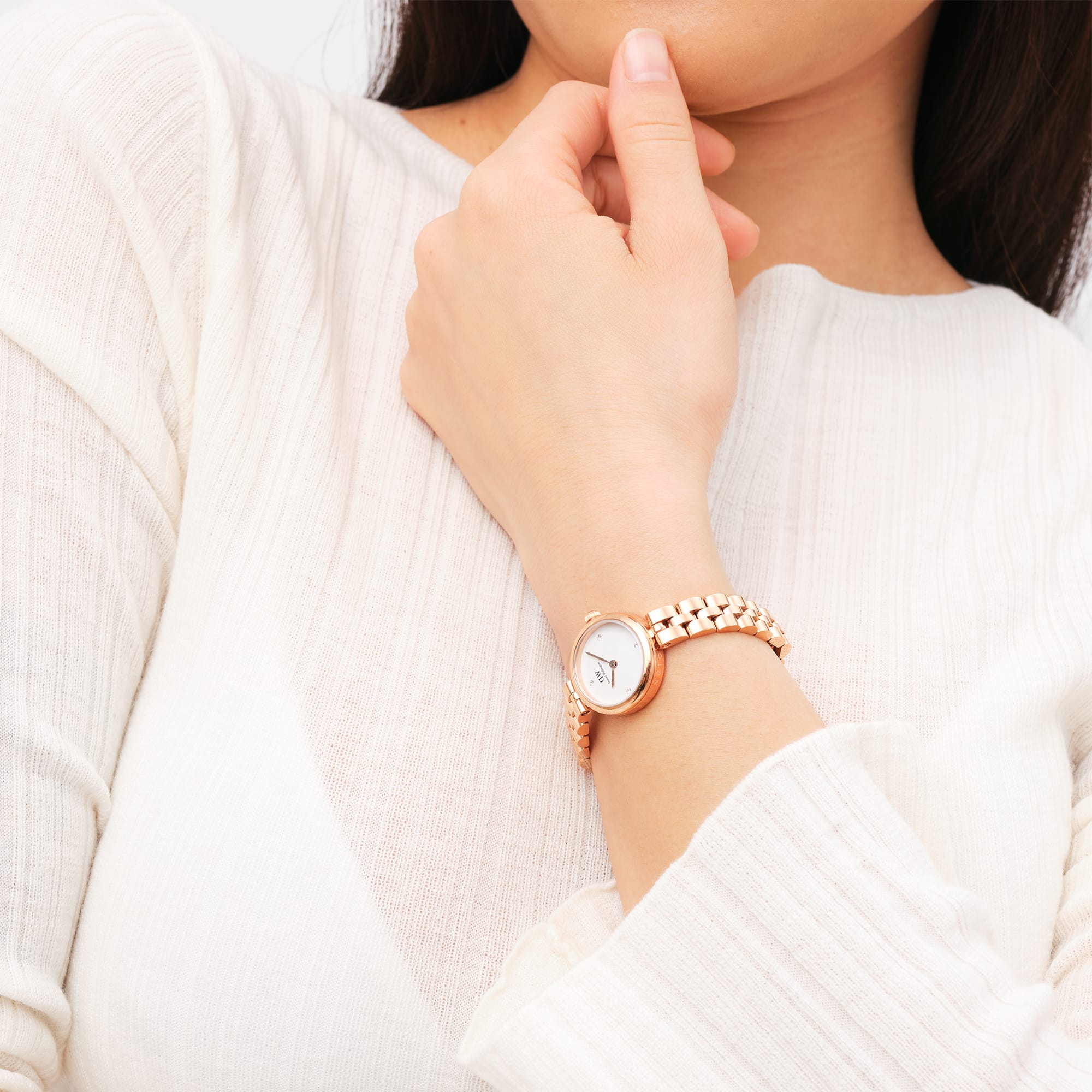 Daniel Wellington Elan Jewellery Watch 22 RG White Watch