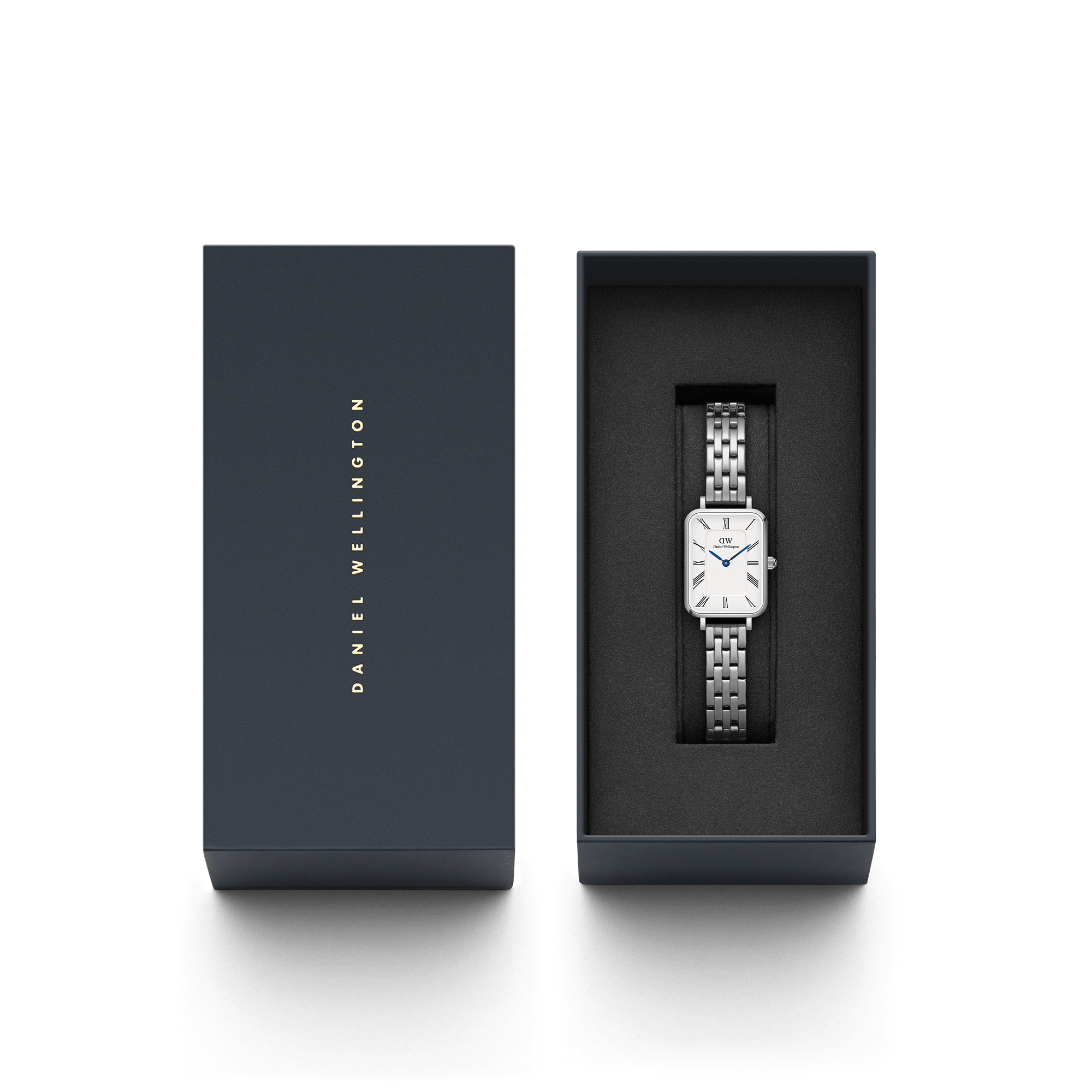 Daniel Wellington Quadro Roman Numerals 20x26 5-Link S White Watch
