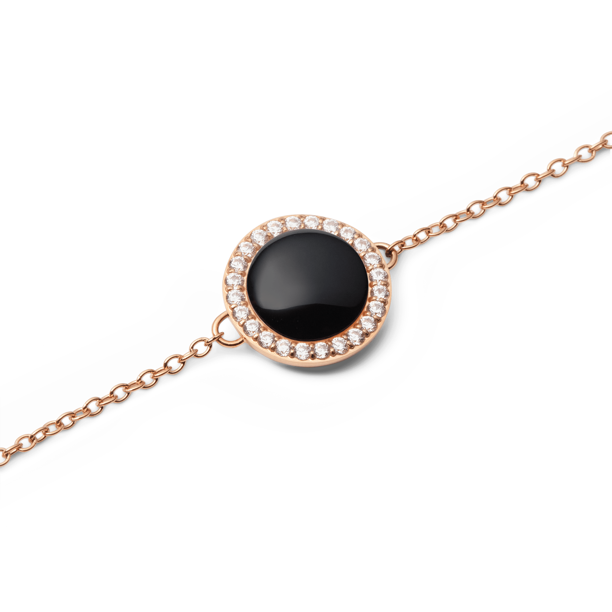 Daniel Wellington Audrey Bracelet Black Agathe Rose Gold